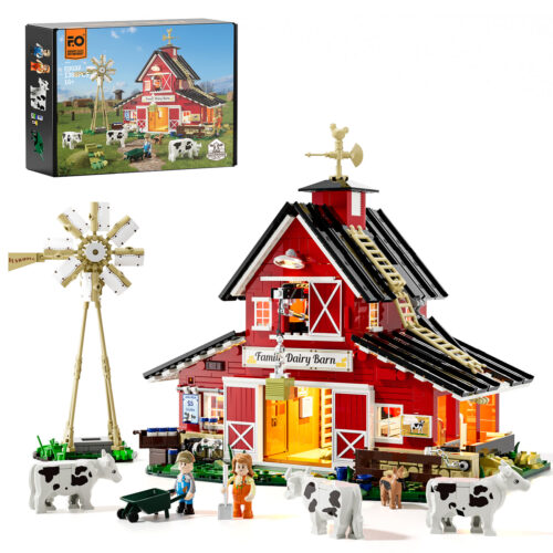 LED osvětlení pro LEGO 9037 Sada světelných bloků FunWhole - Stodola s kravami F – Light Kit