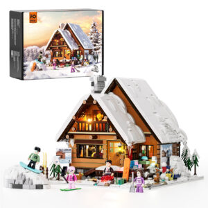 LED osvětlení pro LEGO 9041 Sada světelných bloků FunWhole - Lyžařská chata F – Light Kit
