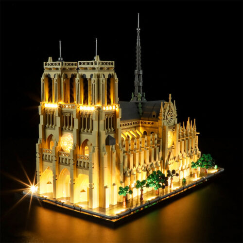 Sada osvětlení pro LEGO ARCHITECTURE Notre-Dame v Paříži 21061